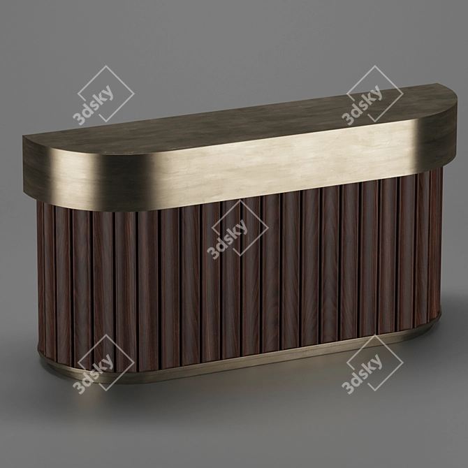 Sleek Reception Desk with V-Ray 3D model image 1