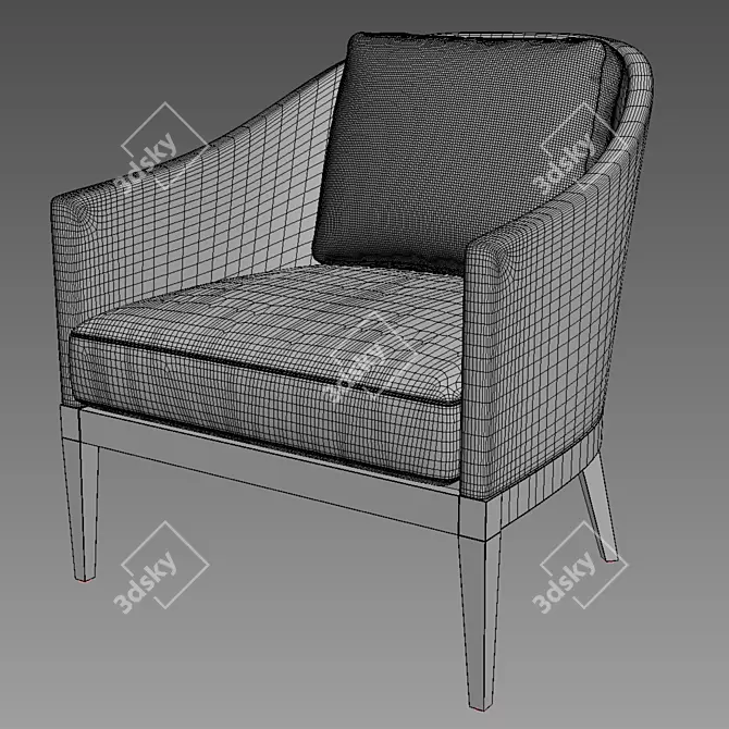 Restoration Hardware Marisol Seagrass Armchair 3D model image 3