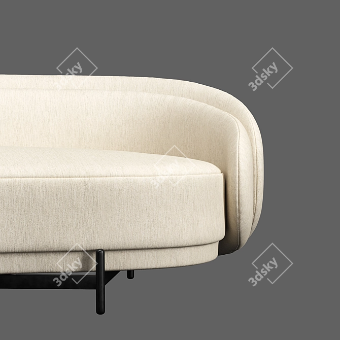 Luxury Layered Back Sofa 3D model image 5