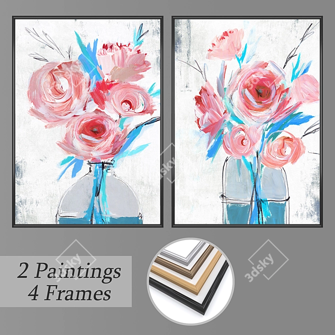 Versatile Set of Wall Art 3D model image 1