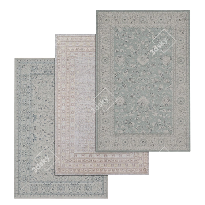 Title: Luxury Texture Carpets Set 3D model image 1