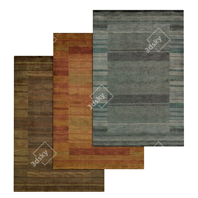 Premium Carpet Set: Versatile Textures 3D model image 1