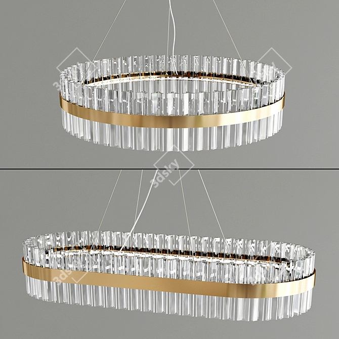 Contemporary Pendant Chandelier Collection 3D model image 1