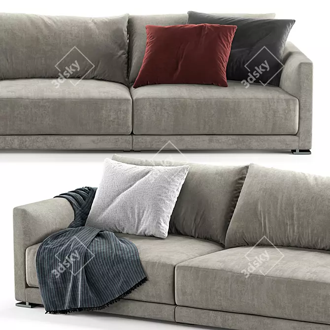 Poliform Bristol Modern Sofa 3D model image 2