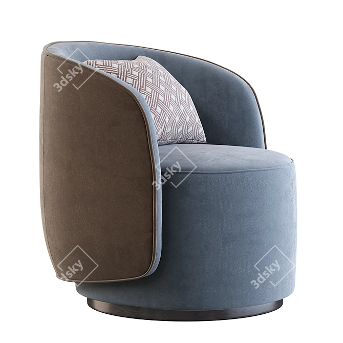 Fendi Casa Annabelle Armchair: Sleek & Elegant 3D model image 4