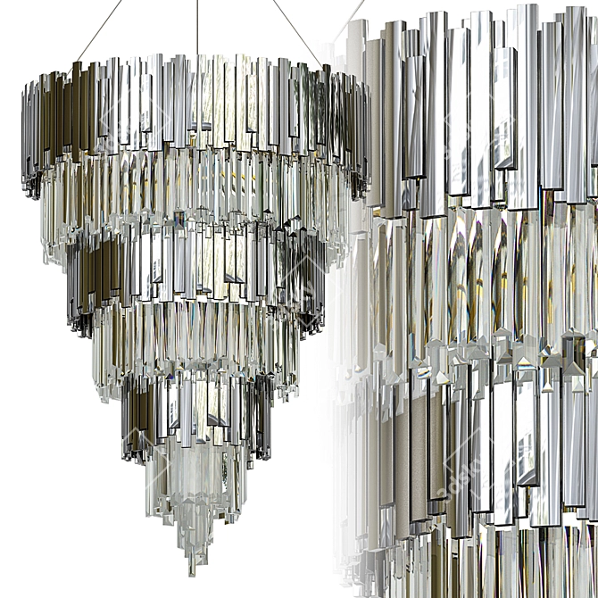 Elegant Glow: Candela Chandelier 3D model image 2