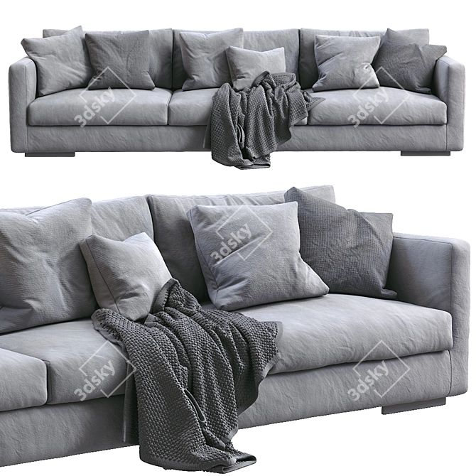 Elegant Flexform Magnum Sofa 3D model image 3