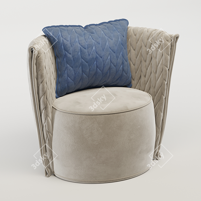Kertel Armchair: Modern Comfort & Style 3D model image 2