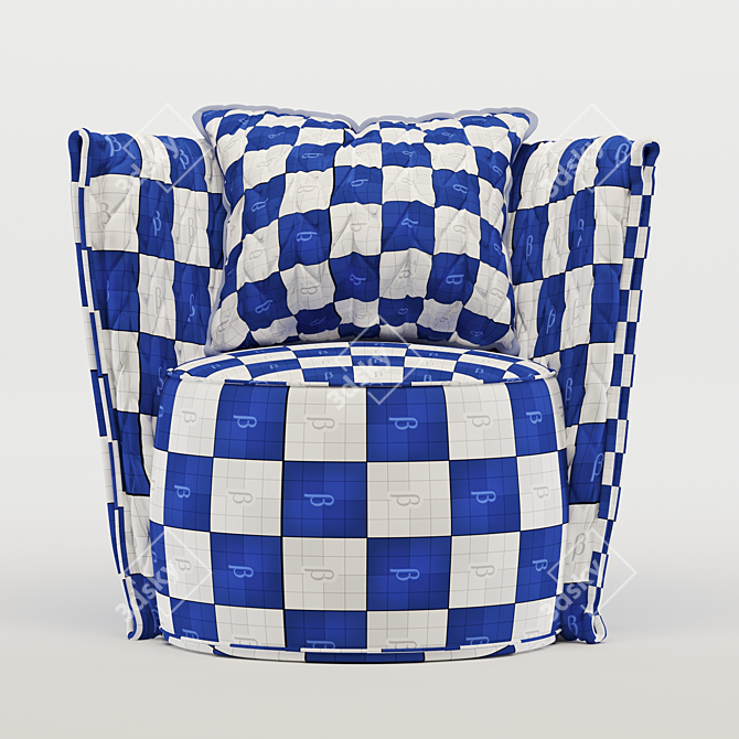 Kertel Armchair: Modern Comfort & Style 3D model image 4