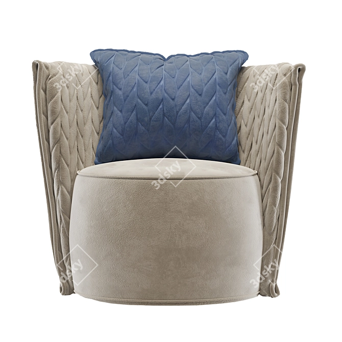 Kertel Armchair: Modern Comfort & Style 3D model image 6