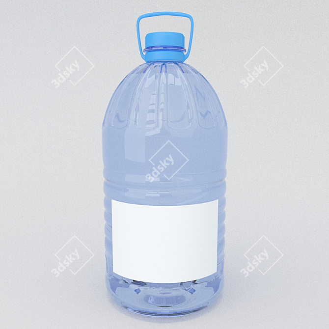 5L Water Bottle - Perfect for Advertising and Visualization 3D model image 1