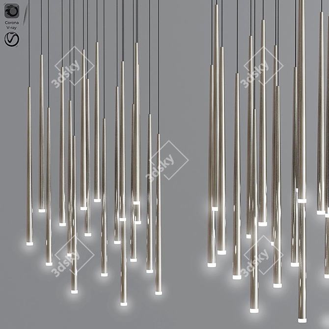 Sleek Vibia Slim 0925 LED 3D model image 1