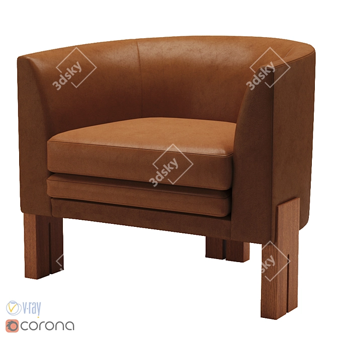 Rummler Armchair: Studio Masterpiece 3D model image 1