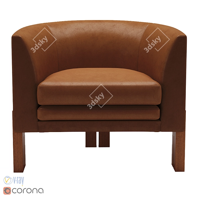 Rummler Armchair: Studio Masterpiece 3D model image 2