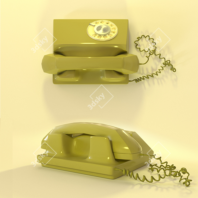 Vintage Mobile Phone 3D model image 2