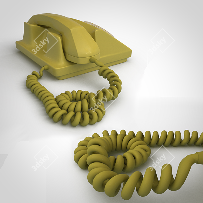 Vintage Mobile Phone 3D model image 5