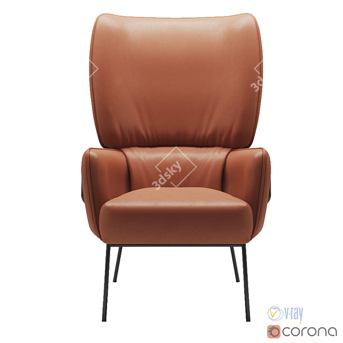 Elegance Redefined: Studio Twentyseven Cotton Armchair 3D model image 2