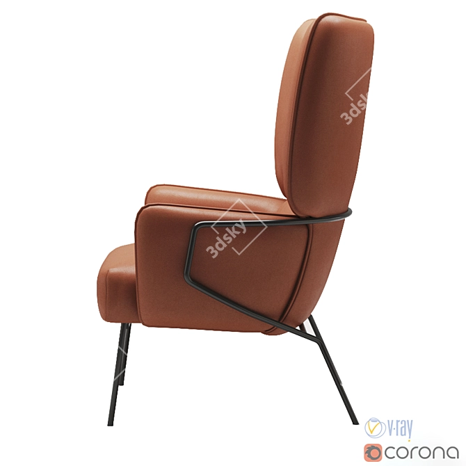 Elegance Redefined: Studio Twentyseven Cotton Armchair 3D model image 3