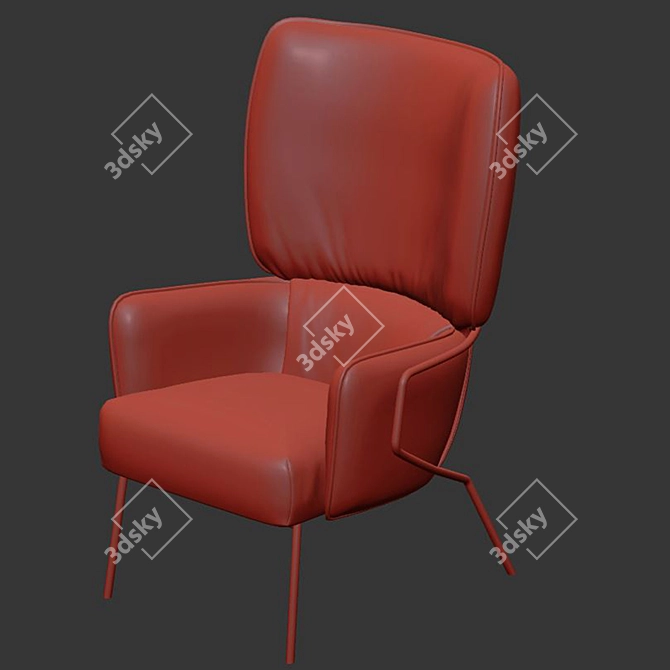 Elegance Redefined: Studio Twentyseven Cotton Armchair 3D model image 4