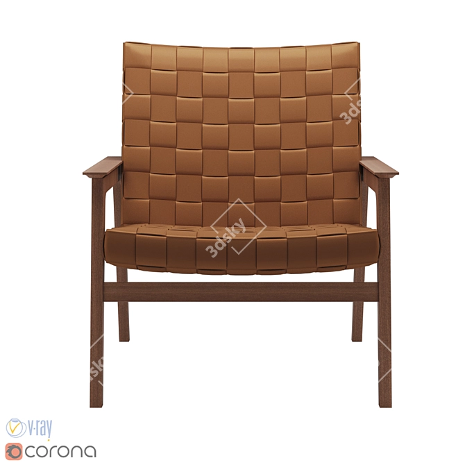 Elegant Rue Armchair: Superior Comfort & Style 3D model image 2