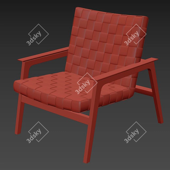 Elegant Rue Armchair: Superior Comfort & Style 3D model image 4