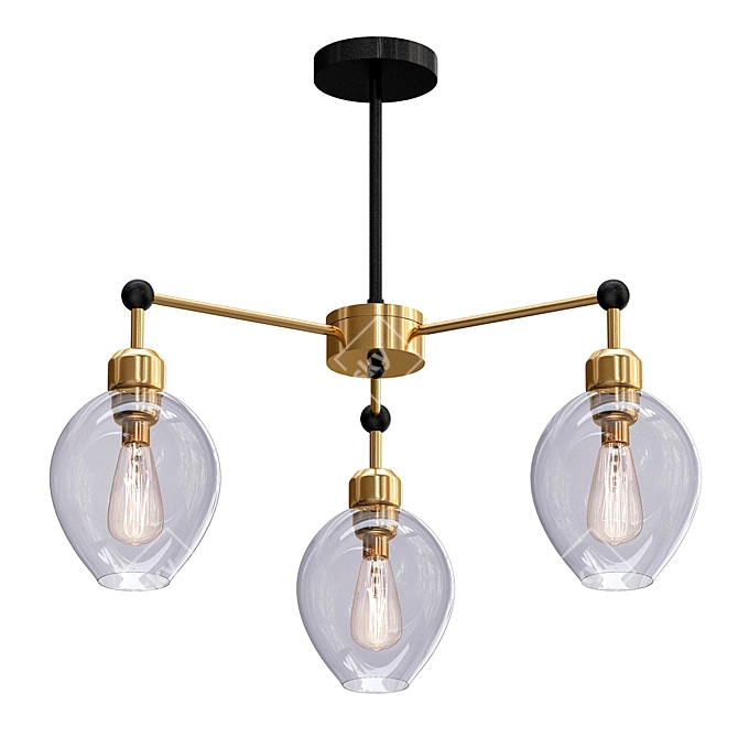 Elegant Ceiling Light RIORA 3D model image 1