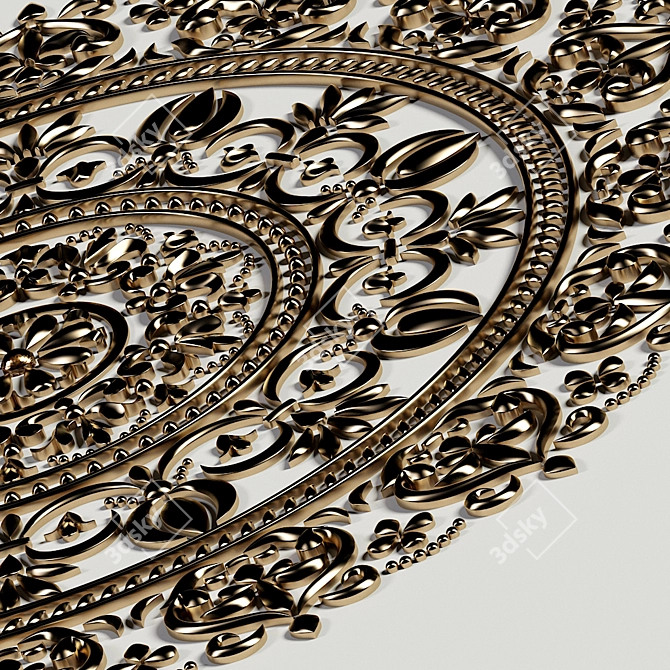 Ornamental Mandala Collection: 5 Exquisite 3D Designs 3D model image 6
