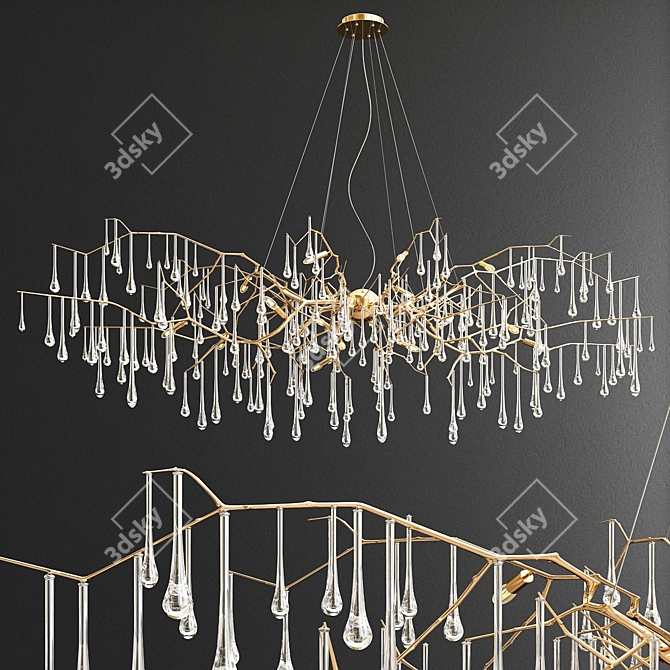 Exquisite Atlantis Henge Bijout Chandelier 3D model image 3