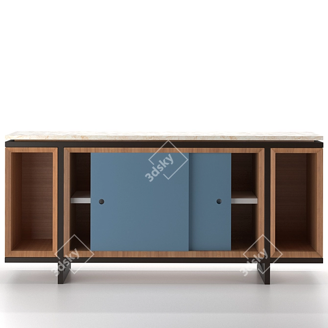 Sleek Wood Console Table, 150cm x 50cm 3D model image 2