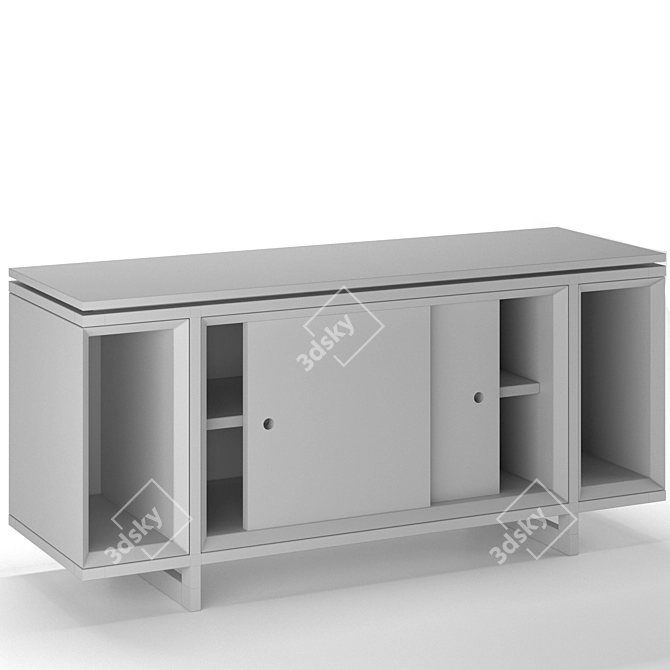 Sleek Wood Console Table, 150cm x 50cm 3D model image 3