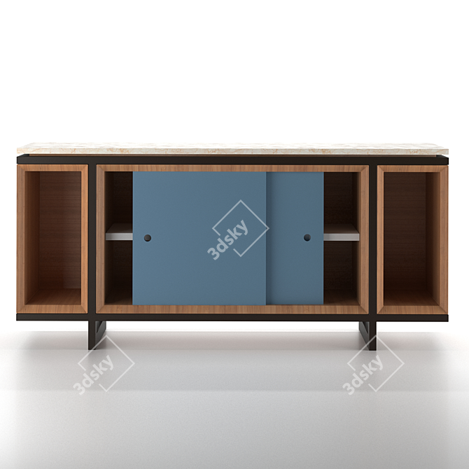 Sleek Wood Console Table, 150cm x 50cm 3D model image 4