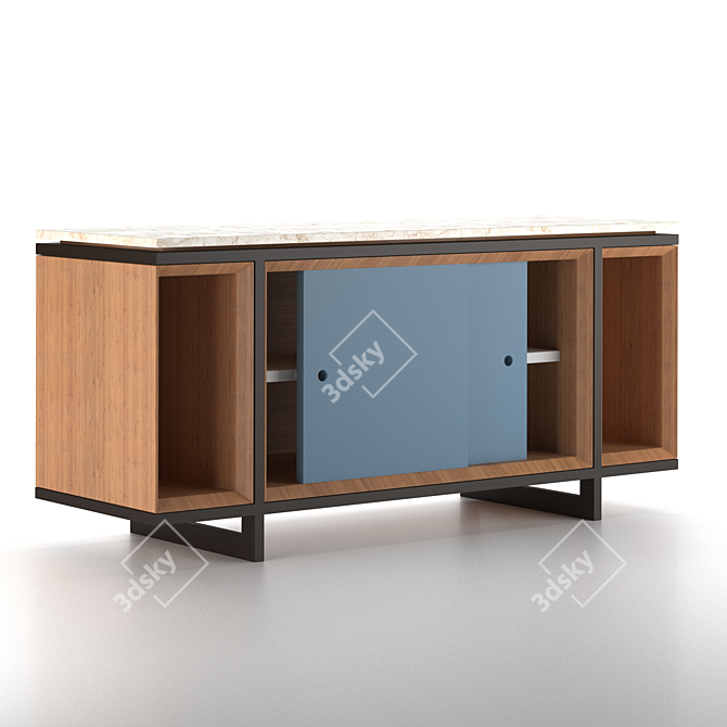 Sleek Wood Console Table, 150cm x 50cm 3D model image 5