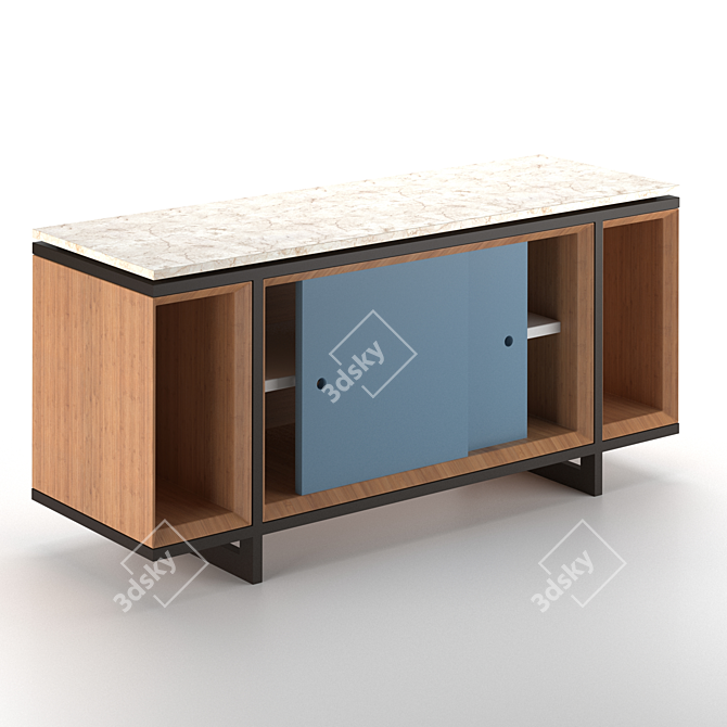 Sleek Wood Console Table, 150cm x 50cm 3D model image 6