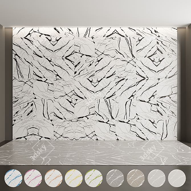 Artwork Ornamenta: Contemporary Pop Art Tiles 3D model image 1