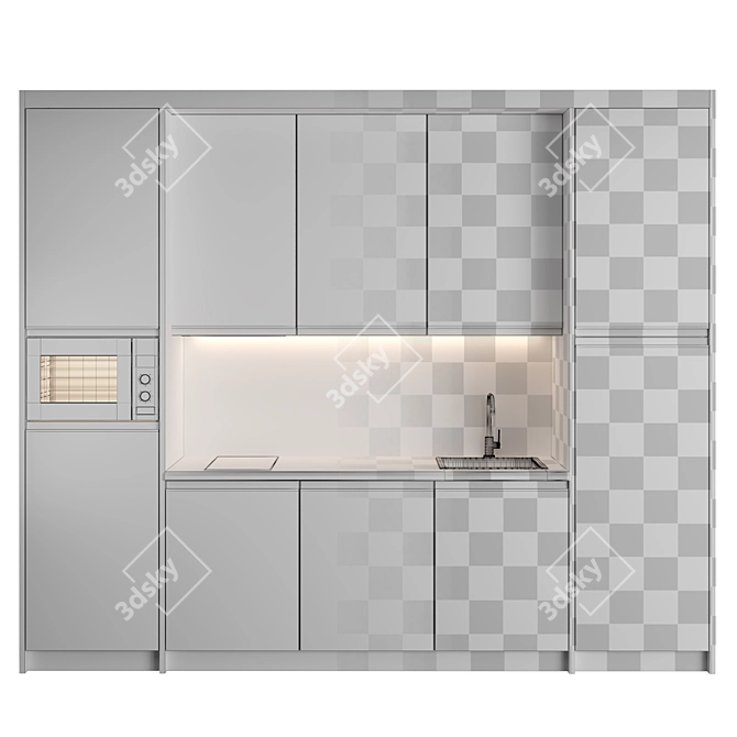 Modern Mini Kitchen 3D model image 5