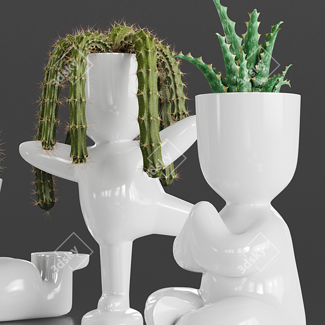 Desert Dreams Cacti Set 3D model image 2