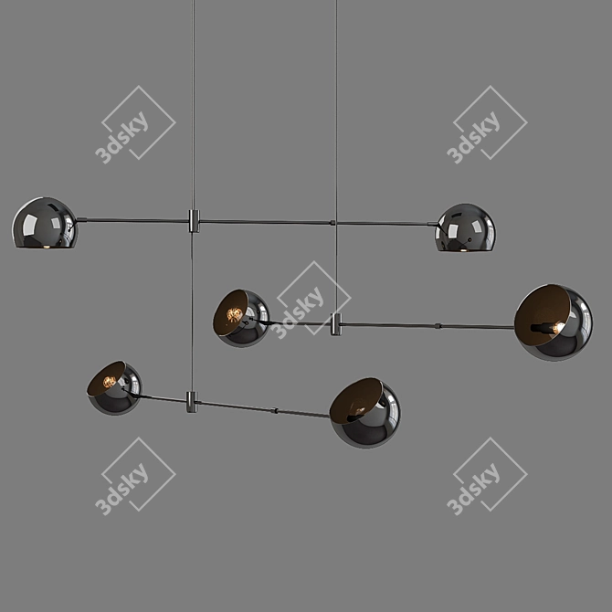 Elegant Acaba Pendant Light 3D model image 1