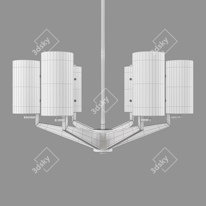 Blakeslee Chandelier: Elegant Lighting Statement 3D model image 2