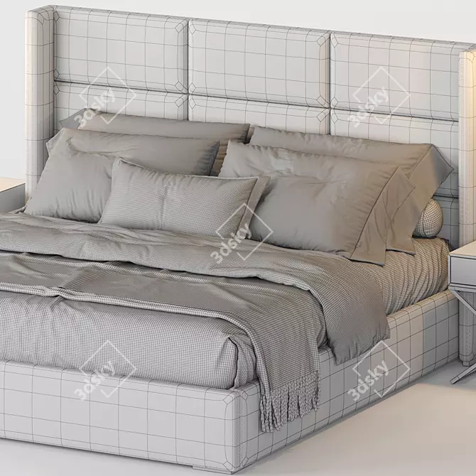 Modena Rectangular Channel Bed 3D model image 4