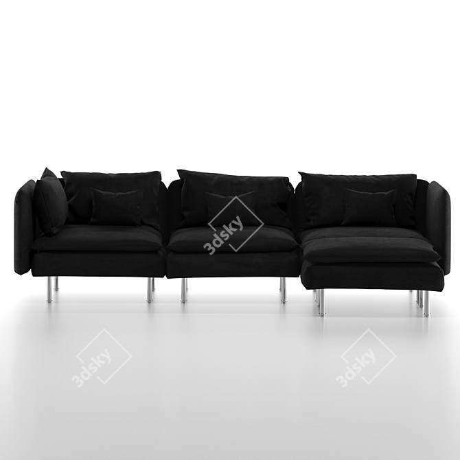 Modern Ikea SÖDERHAMN Sectional for Stylish Living 3D model image 1