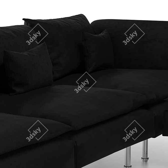 Modern Ikea SÖDERHAMN Sectional for Stylish Living 3D model image 3