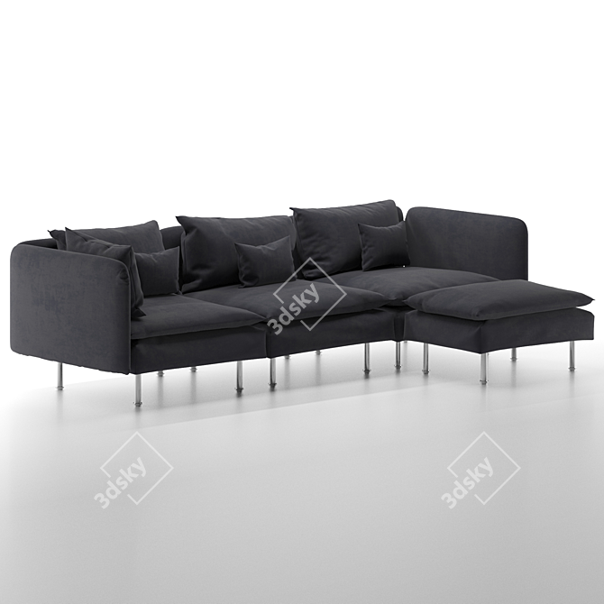 Modern Ikea SÖDERHAMN Sectional for Stylish Living 3D model image 7