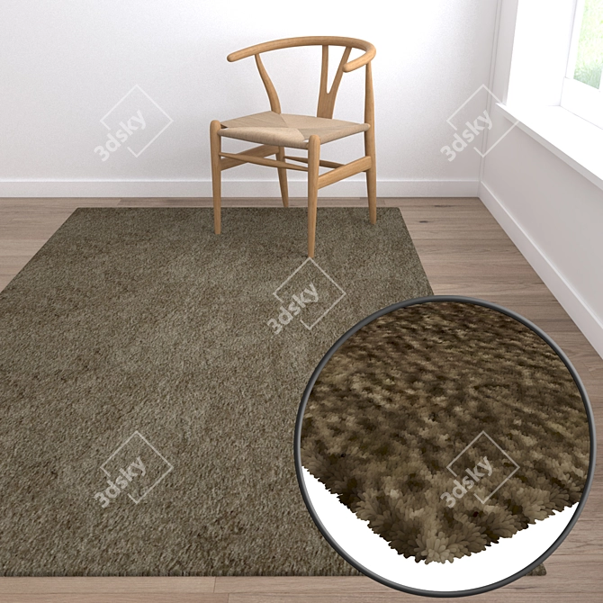 Title: High-Quality Carpets Set 3D model image 5