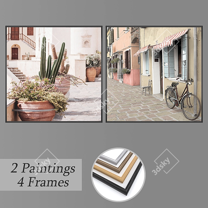 Elegant Wall Art Set 3D model image 1