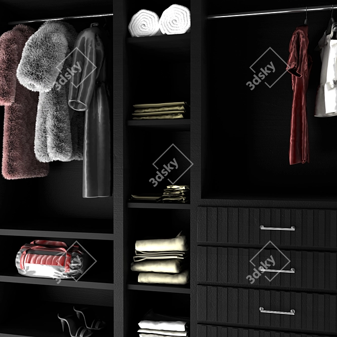 3D Realistic Wardrobe 3D model image 2