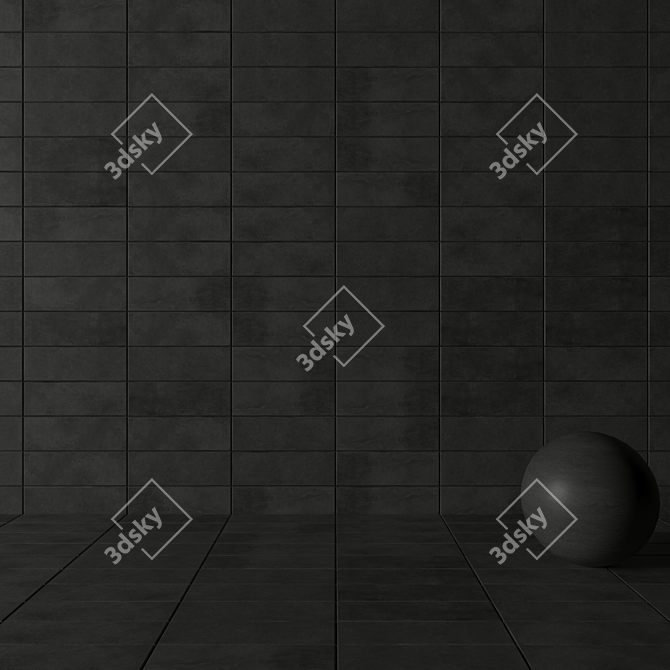  Stylish Concrete Wall Tiles 3D model image 3