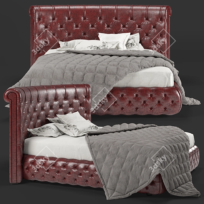 Oggioni Opera Lirico Bed: Elegant 3D Model 3D model image 1