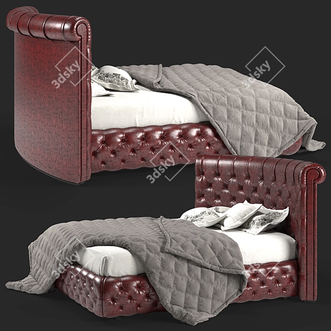 Oggioni Opera Lirico Bed: Elegant 3D Model 3D model image 2