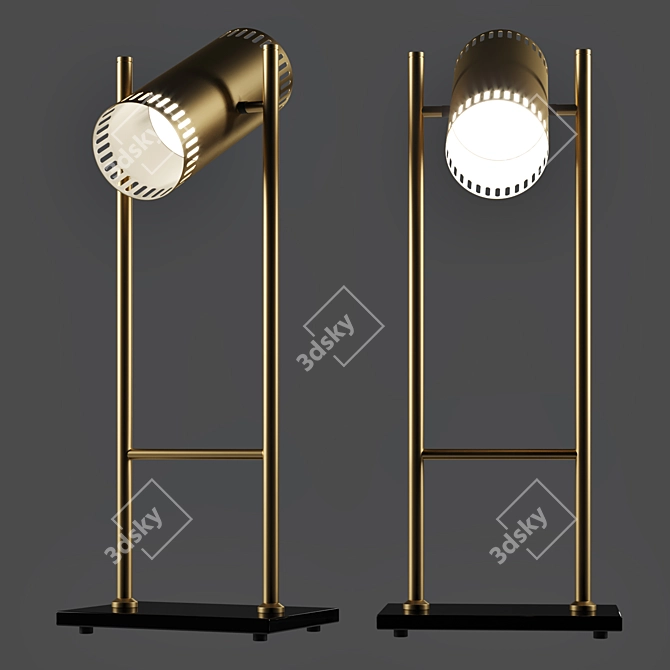 Elegant Illuminate Set: SAMUEL Table & Floor Lamp 3D model image 1