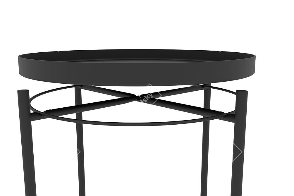 Gladom: Stylish Metal Side Table 3D model image 2